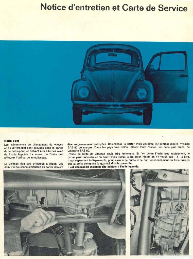 RTA pour Coccinelle Volkswagen en Français., Enlèvement ou Envoi