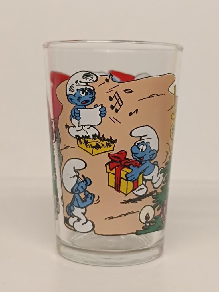 Smurfen Peyo Benedictin 1990 vintage glas, Ophalen of Verzenden, Smurfen