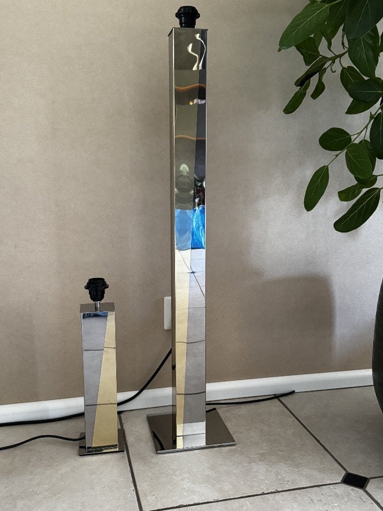 Set lampen (vloerlamp en tafellamp), Huis en Inrichting, Ophalen, Gebruikt, Metaal, E27 (groot)