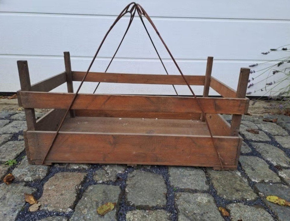 Antieke houten bak kist mand vroegere wieg uit 1900, Antiek en Kunst, Ophalen of Verzenden