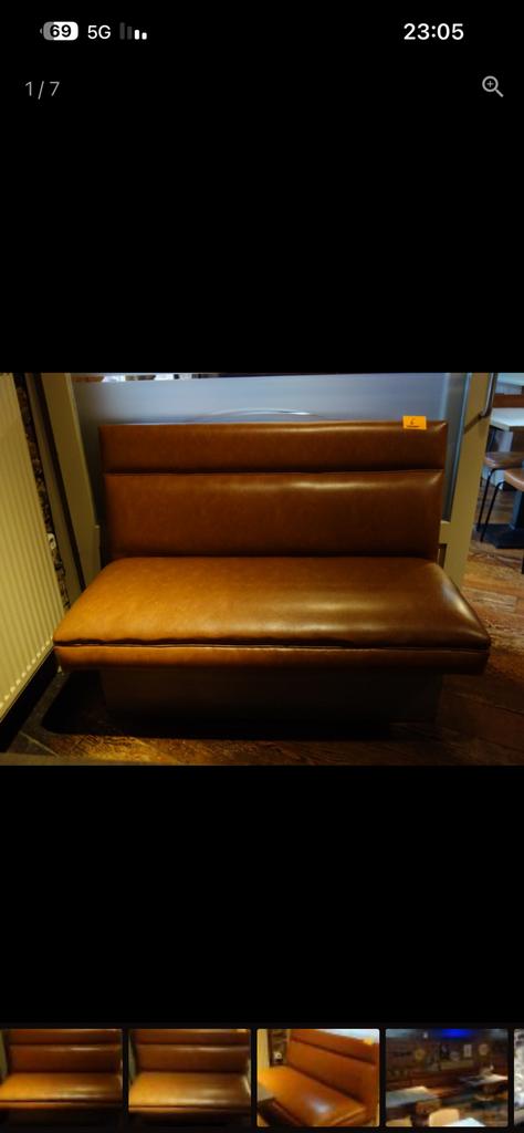 10x Lederen zitbank 1200X650X900, Ophalen, Gebruikt, Overige typen