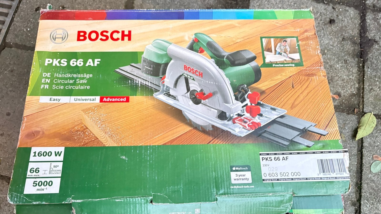Scie circulaire Bosch PKS 66 AF – 1600 W, Bricolage & Construction, Enlèvement, Comme neuf, Scie circulaire