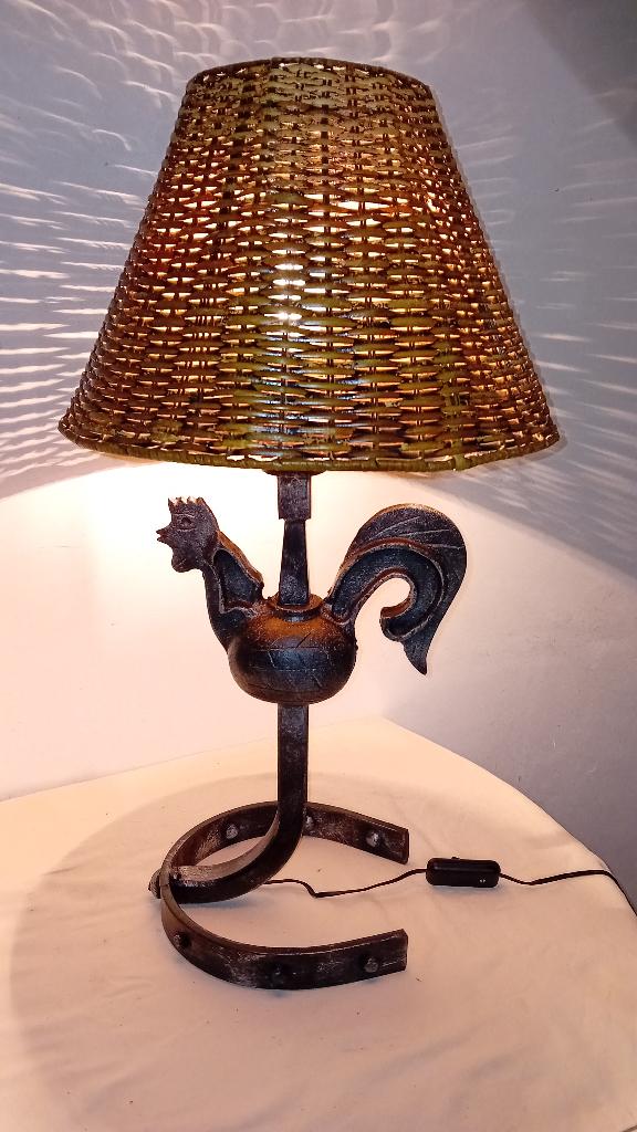 Lampe design Jean Touret vers 1960, Enlèvement ou Envoi, Comme neuf, Métal, 50 à 75 cm
