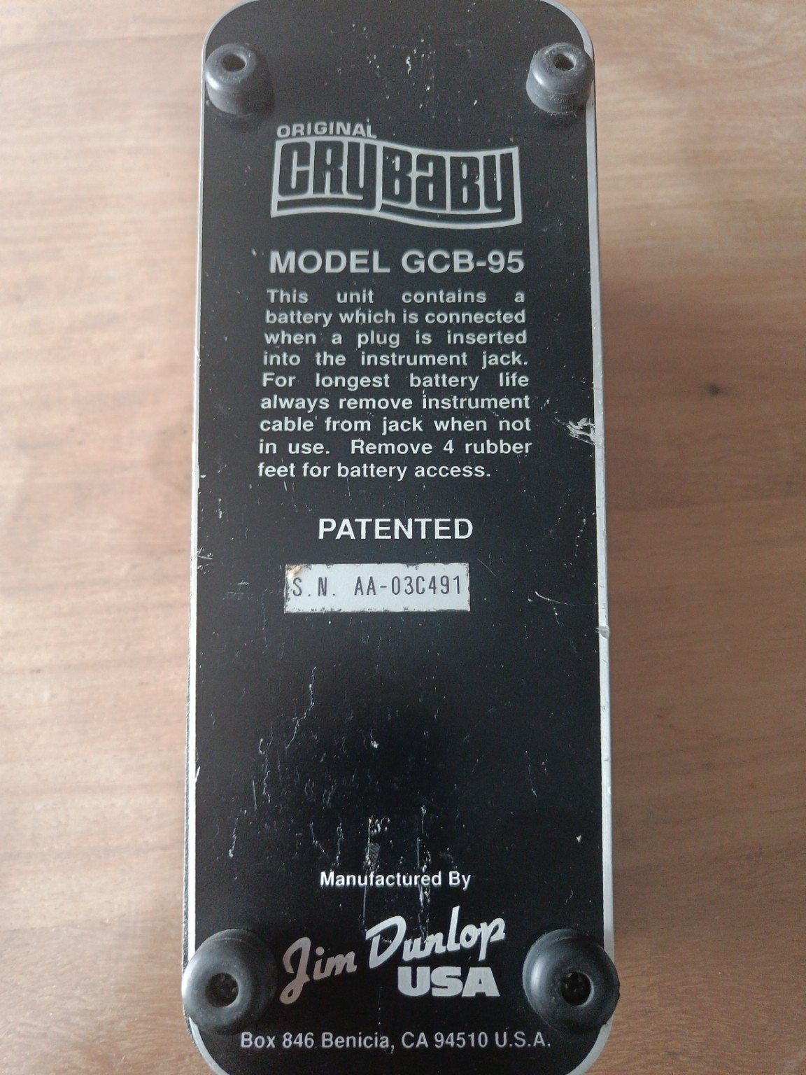 Original Cry Baby GCB-95 (vermoedelijk 1991) Jim Dunlop, Enlèvement ou Envoi, Utilisé, Wah Wah