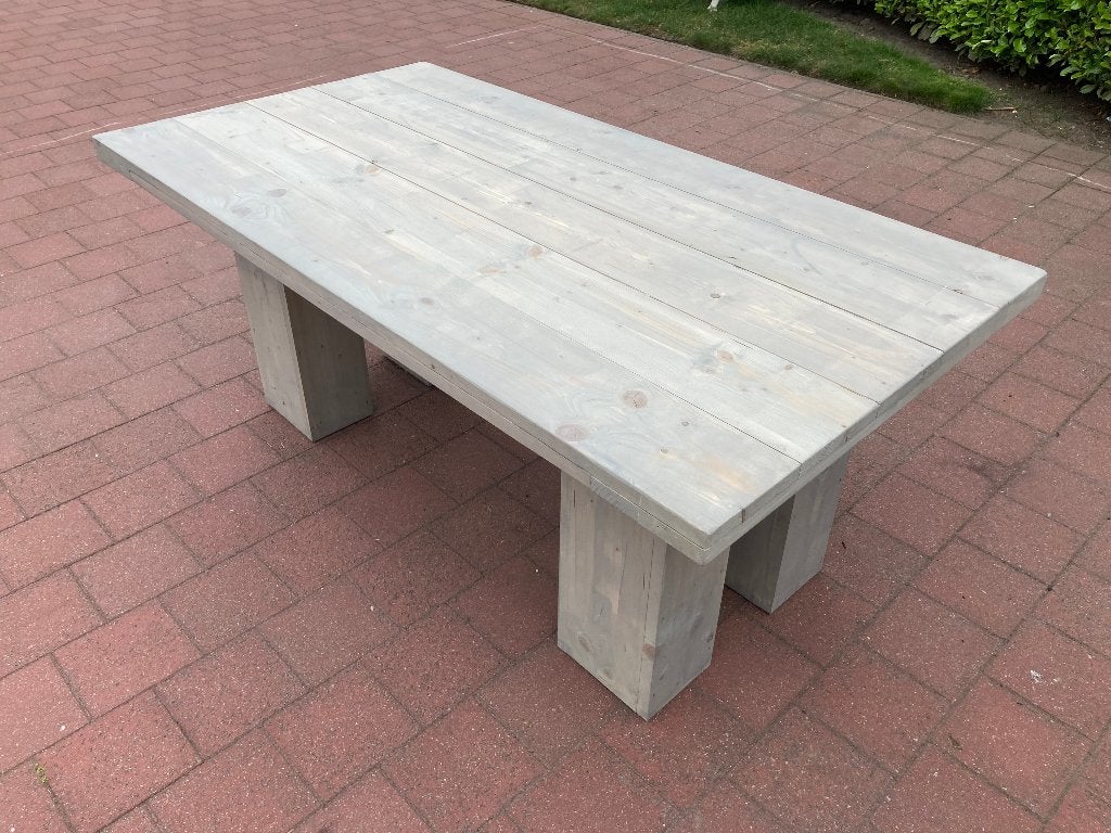 Steigerhouten tafel 179 x 95cm, Huis en Inrichting, Tafels | Eettafels, Ophalen, Overige materialen, Gebruikt, 50 tot 100 cm