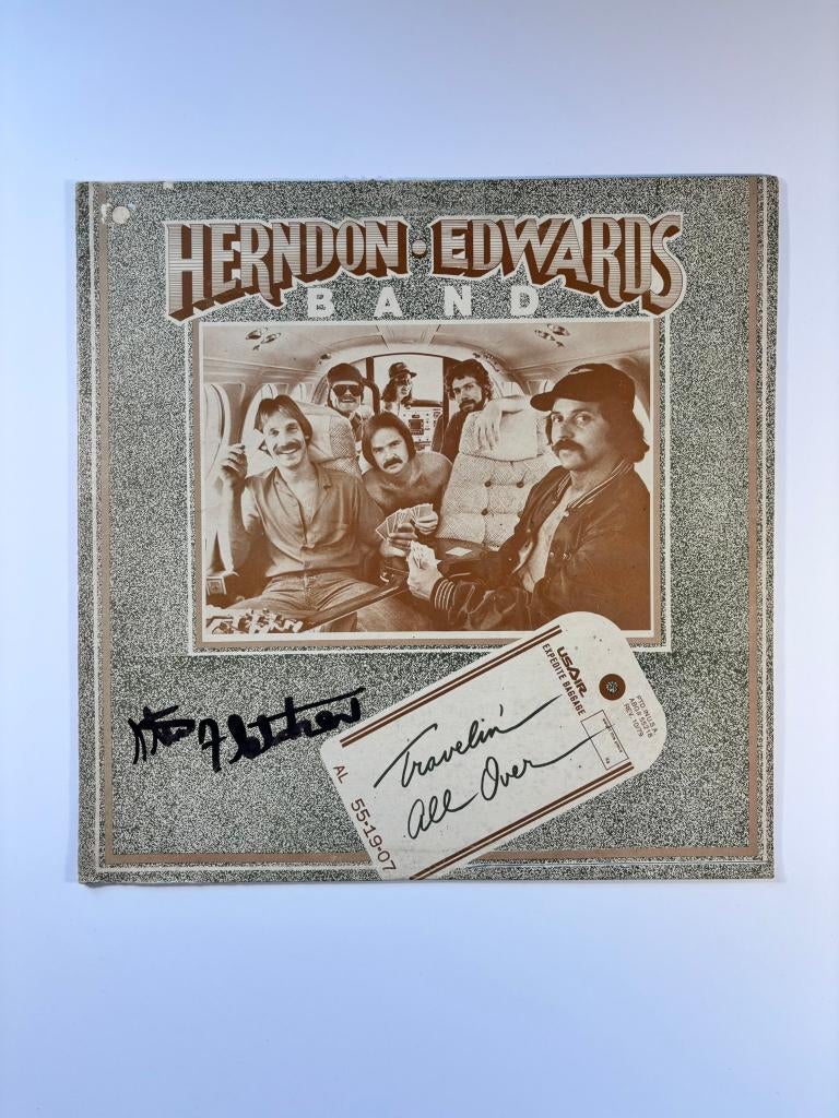 The Herndon-Edwards Band — Travelin' All Over LP gesigneerd, Ophalen, Zo goed als nieuw, 12 inch, Poprock