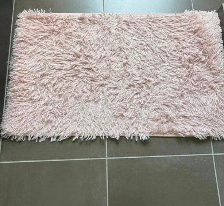 Oud roze badmat, Ophalen, Gebruikt, 100 tot 150 cm, 50 tot 100 cm