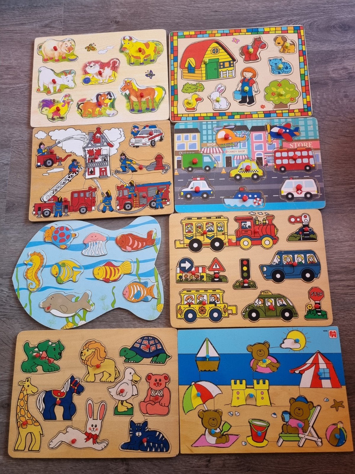 Houten puzzels, Ophalen