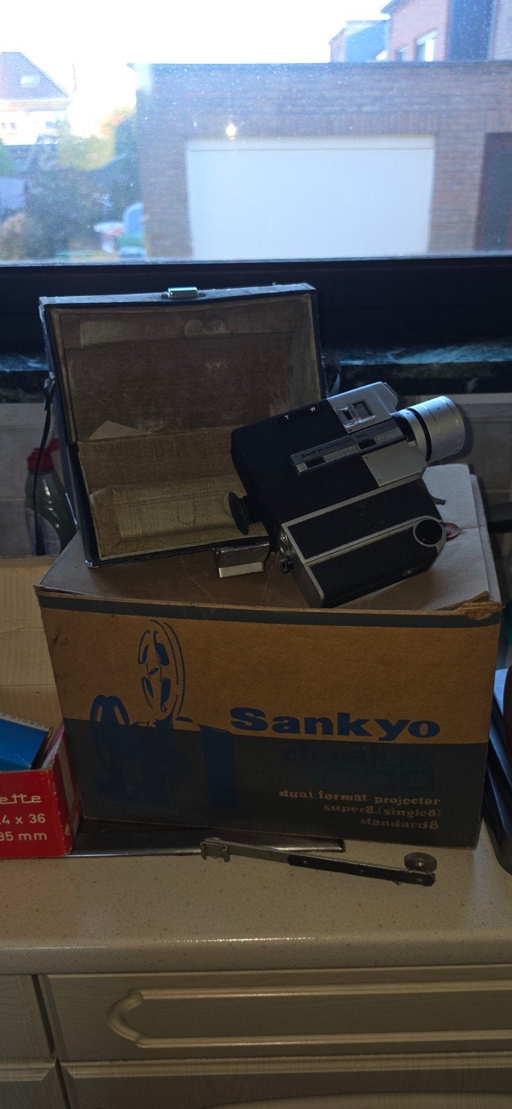 8mm camera en projectot sankyo, Ophalen