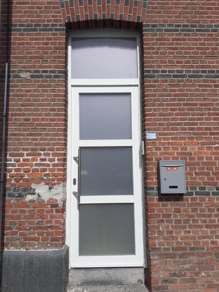 Voordeur met HR+ glas en bovenlicht 89,5 cm x 281 cm, Doe-het-zelf en Bouw, Kunststof, Overige typen, Zo goed als nieuw, Inclusief glas