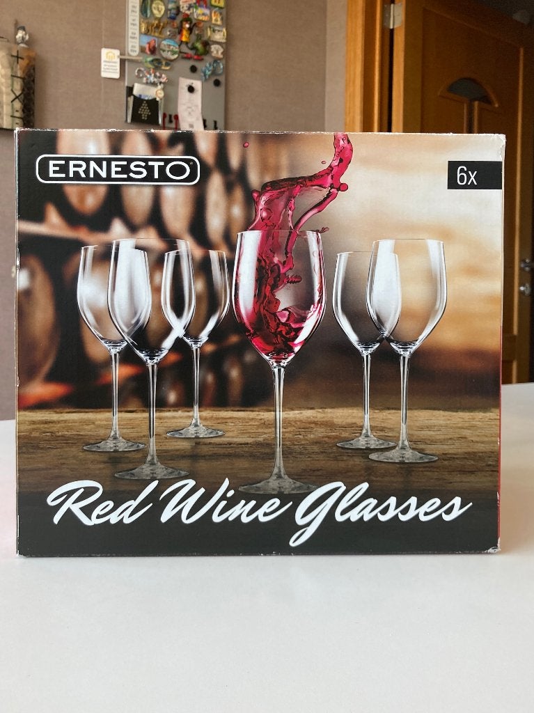 Set van 6 rode wijnglazen, Enlèvement ou Envoi, Neuf, Autres types
