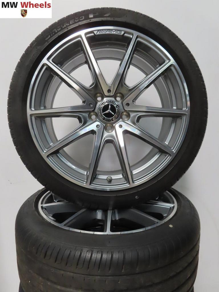 Originele Mercedes AMG 19 inch velgen E W213 met zomerbanden, Auto-onderdelen, Banden en Velgen, 19 inch, 245 mm, -, -