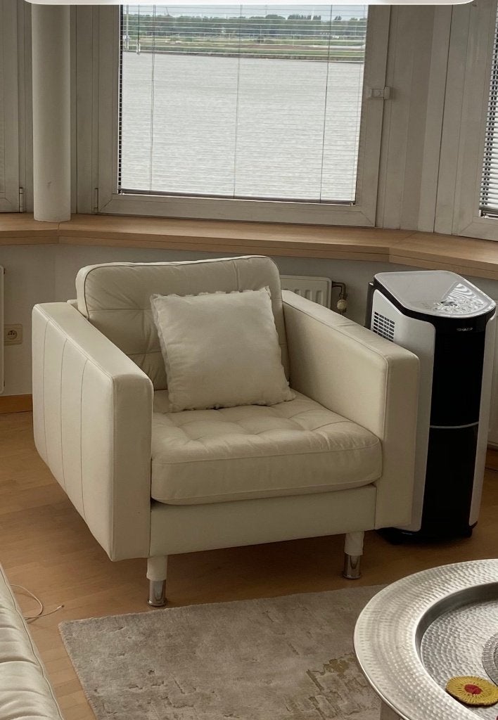 Ikea Witte leren stoel, Ophalen, Zo goed als nieuw, Leer, Modern