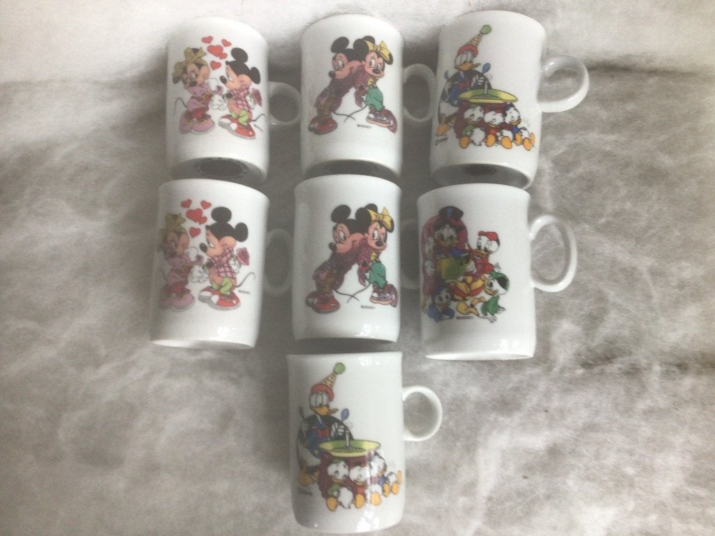 7 vintage Disney mokken. Ter Steege Holland, Collections, Disney, Enlèvement ou Envoi