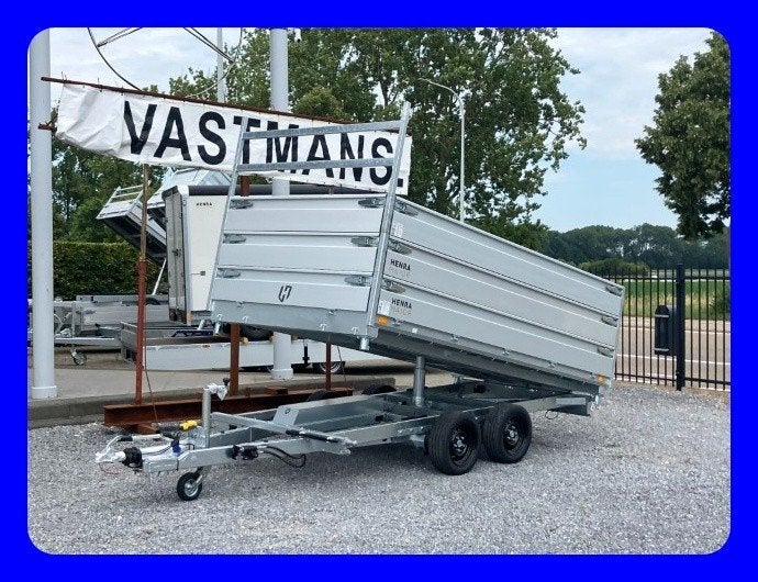 Henra Kipper 351x185 3500kg Dubbel Alu. schotten, Auto diversen, Aanhangers en Bagagewagens, Nieuw, Ophalen