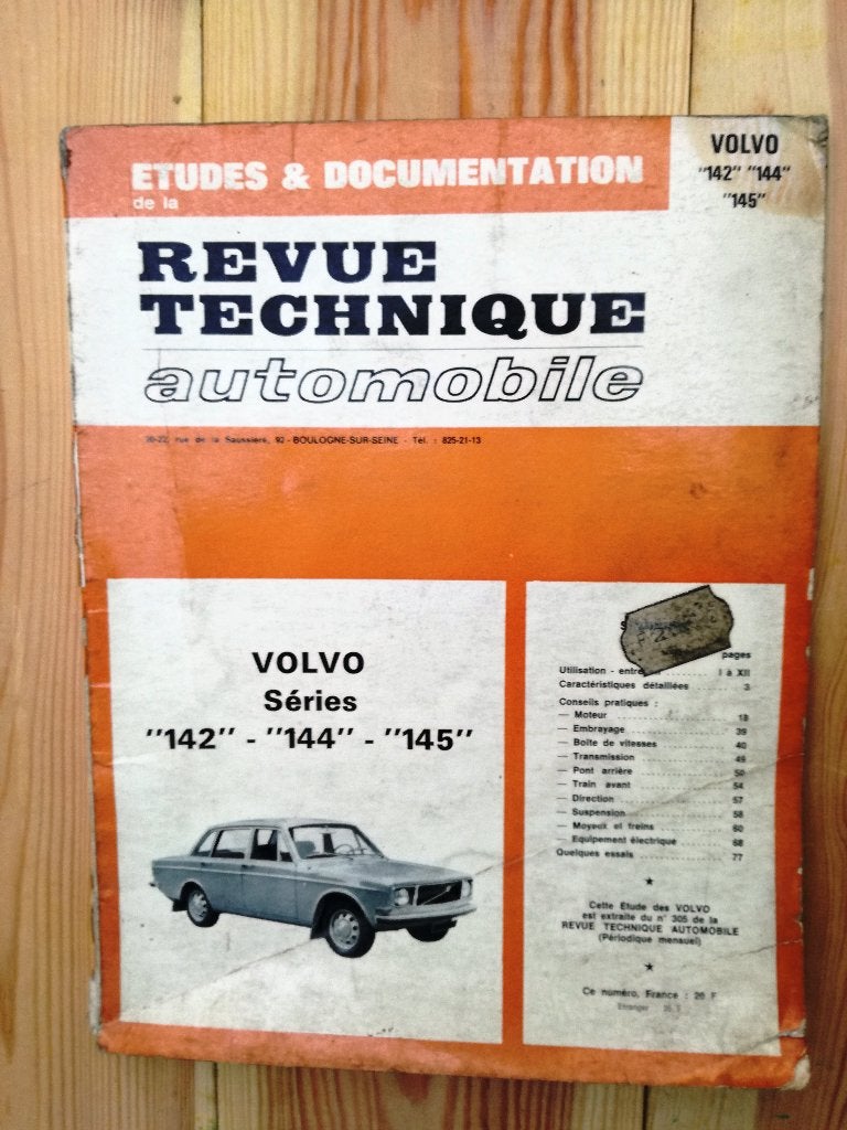 RTA VOLVO 142-144-145, Enlèvement ou Envoi