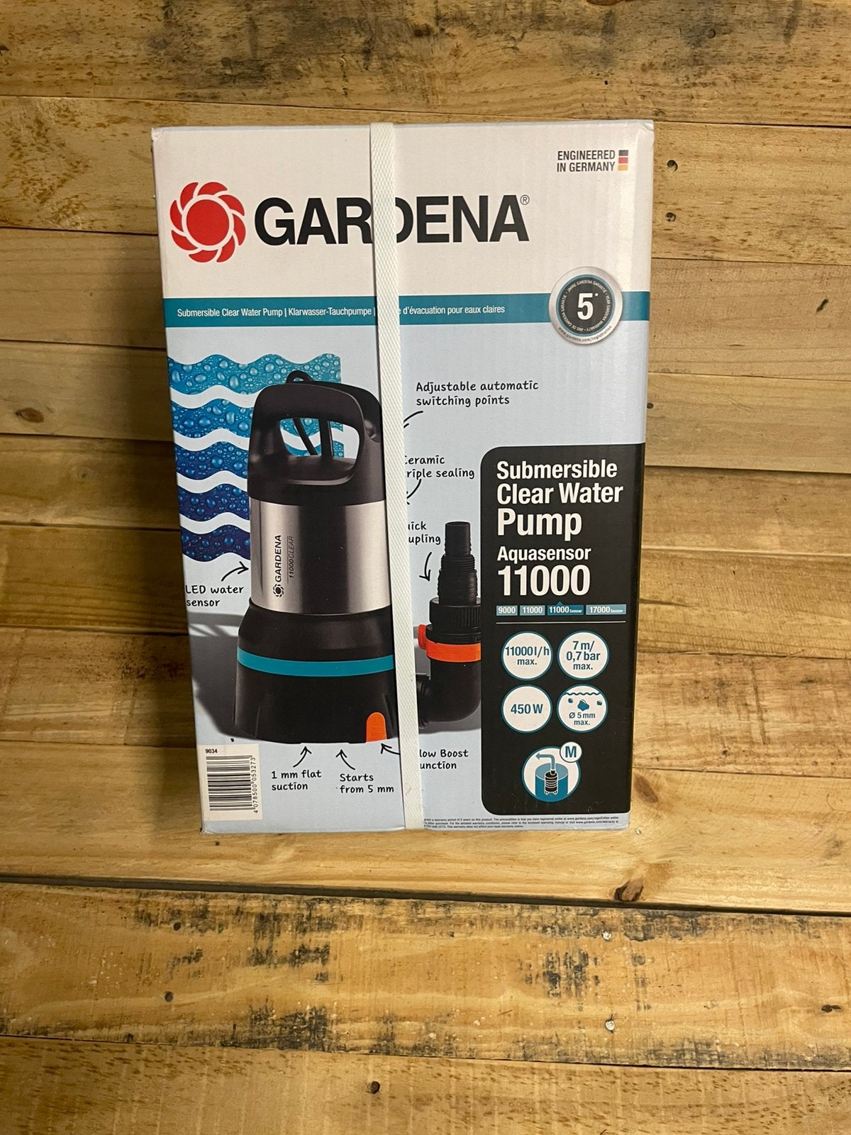 Gardena Aquasensor 11000 waterpomp, Ophalen