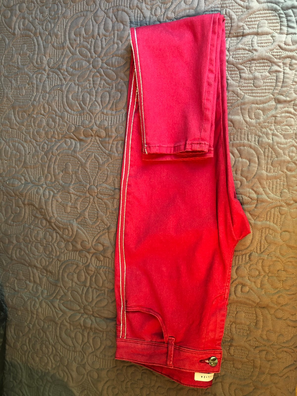 Jeansbroek fuchsia maat 44, Kleding | Dames, Broeken en Pantalons, Ophalen, Maat 42/44 (L), Zo goed als nieuw, Roze