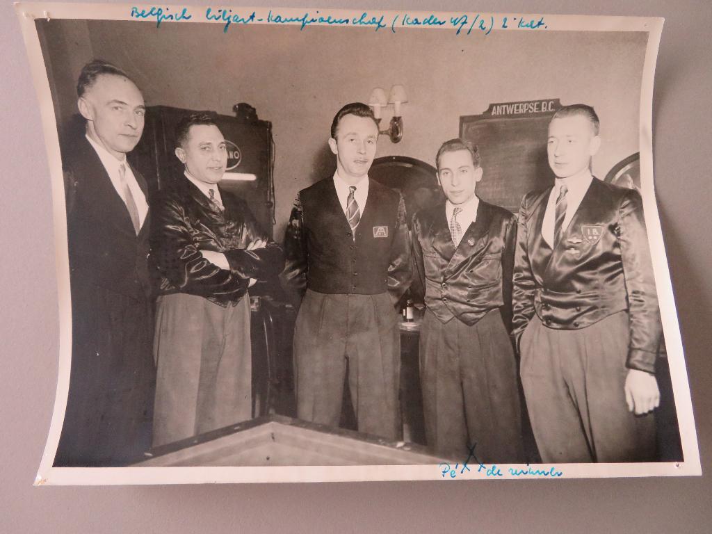 1953 persfoto Belgisch kampioenschap biljart Antwerpse BC, Enlèvement ou Envoi, Comme neuf, Autres types