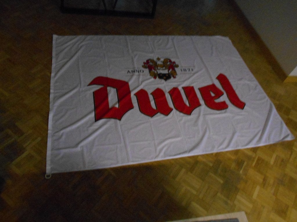 groot vlag van duvel 200 x 150 cm, Ophalen of Verzenden, Zo goed als nieuw