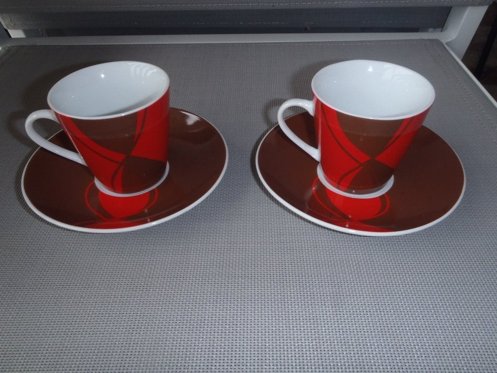 1 set de 2 mini-tasses et sous-tasses, Enlèvement ou Envoi, Neuf, Tasse(s) et/ou soucoupe(s)