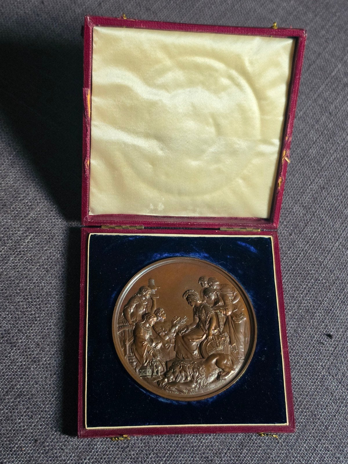medaille Prijs London Exhibition 1862 brons 77ml ( Wyon ), Postzegels en Munten, Ophalen of Verzenden