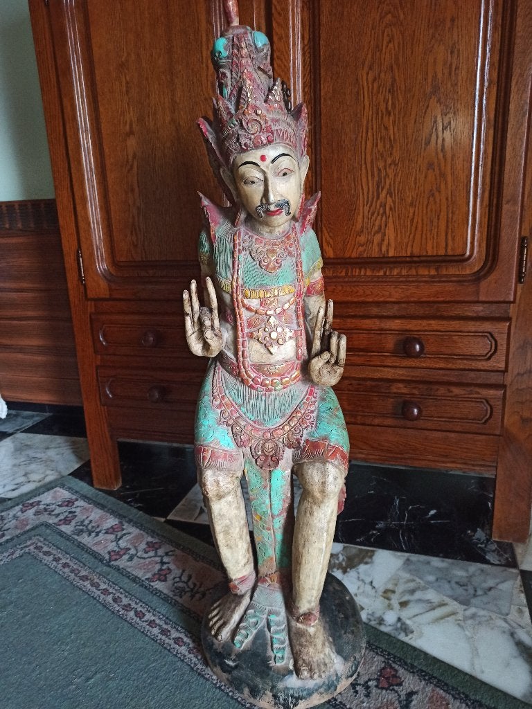gardien en bois, Antiquités & Art, Art | Sculptures & Bois, Statue, Bois, Religion, 50 - 100 cm