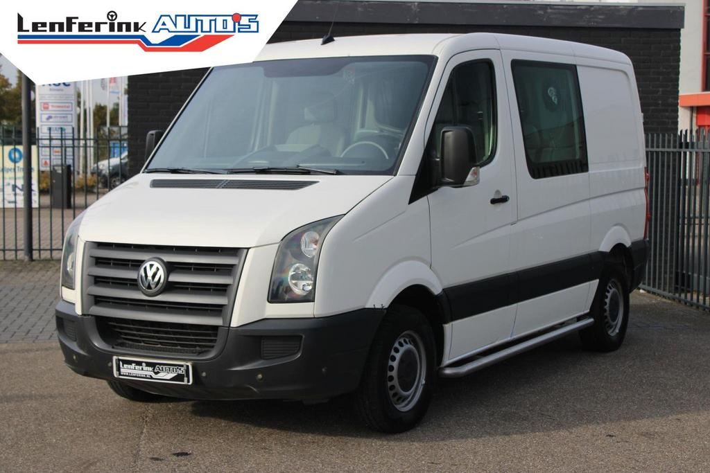 Volkswagen Crafter 2.5 TDI 136 pk Dubbel Cabine L1 Airco, Tr, Wit, Bedrijf, Parkeersensor, Te koop