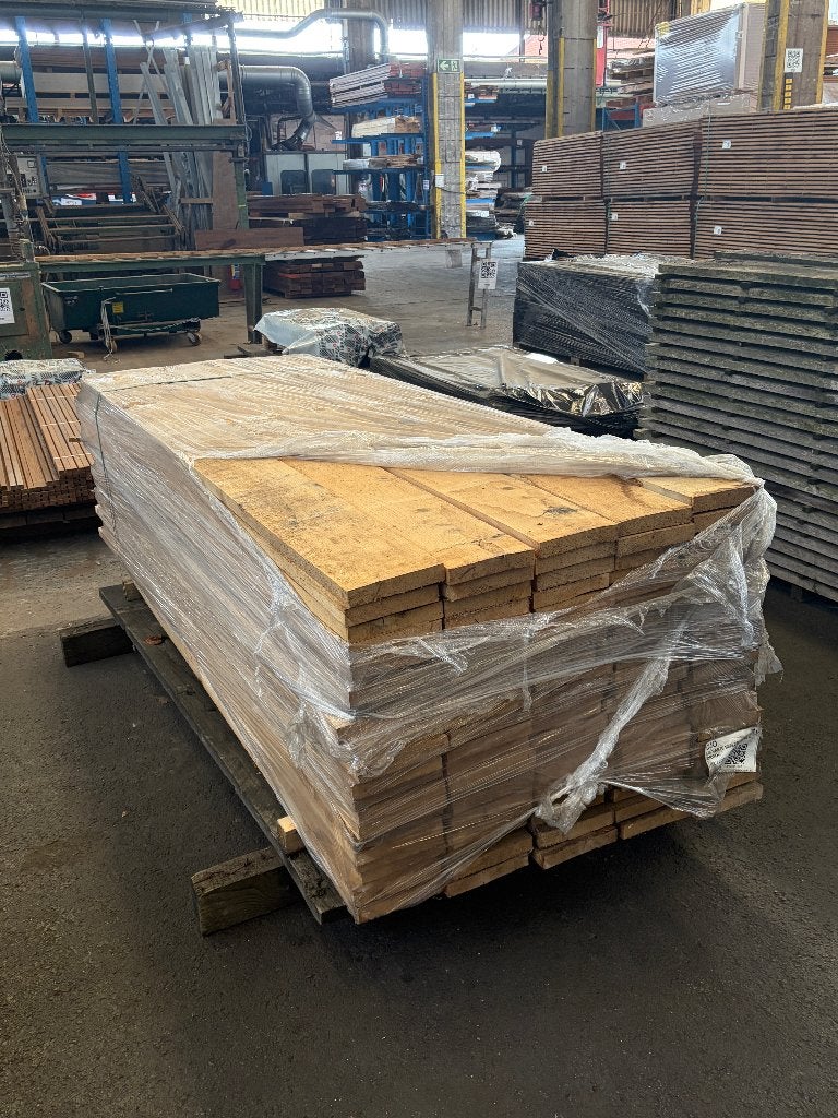 Eiken planken 27x160 KD — vaste breedte, restpartij, 25 tot 50 mm, Eiken, Ophalen of Verzenden, Zo goed als nieuw