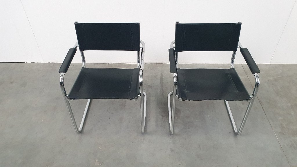 Mart Stam S34 vintage stoelen Fasem Italië 70s bauhaus, Ophalen
