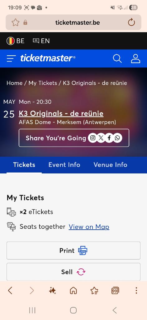 K3 Originals de Reünie - 25 Mei 20.30, Twee personen, Mei, Pop