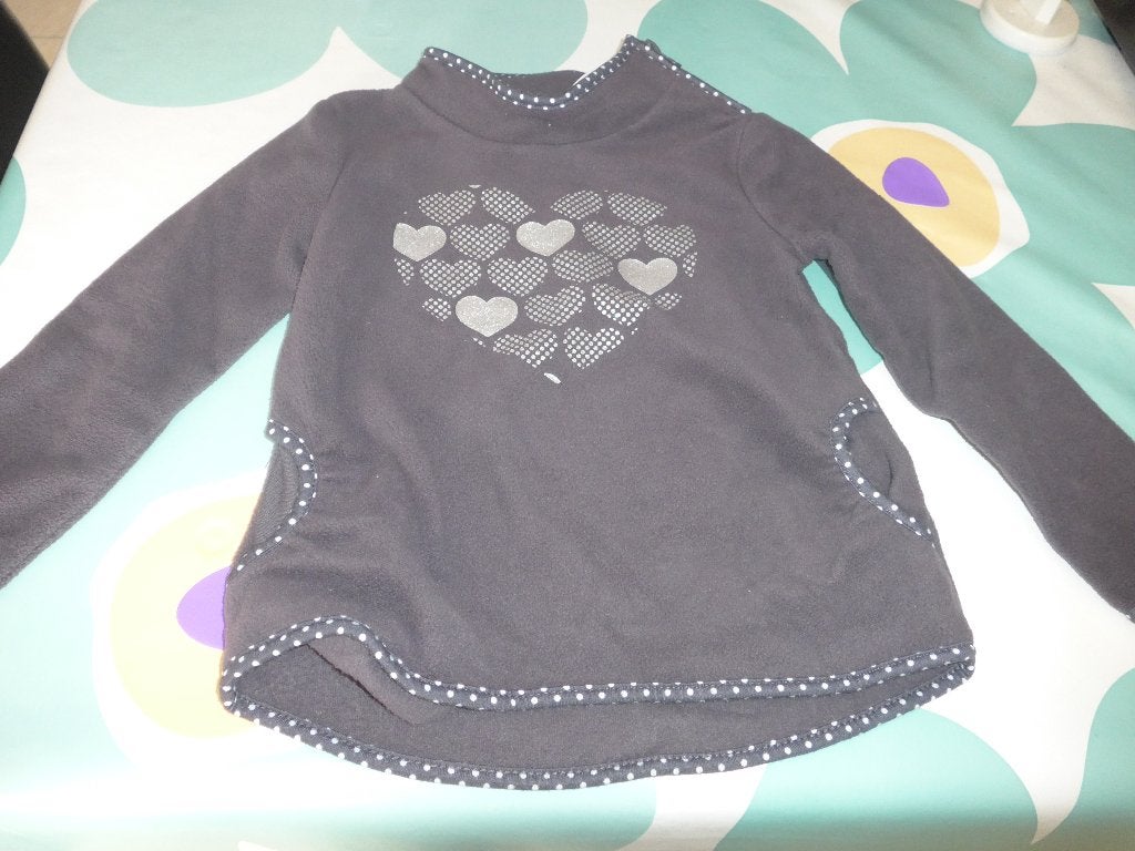 Bruine pull met hartjes, Ophalen of Verzenden, Gebruikt, Meisje, Trui of Vest