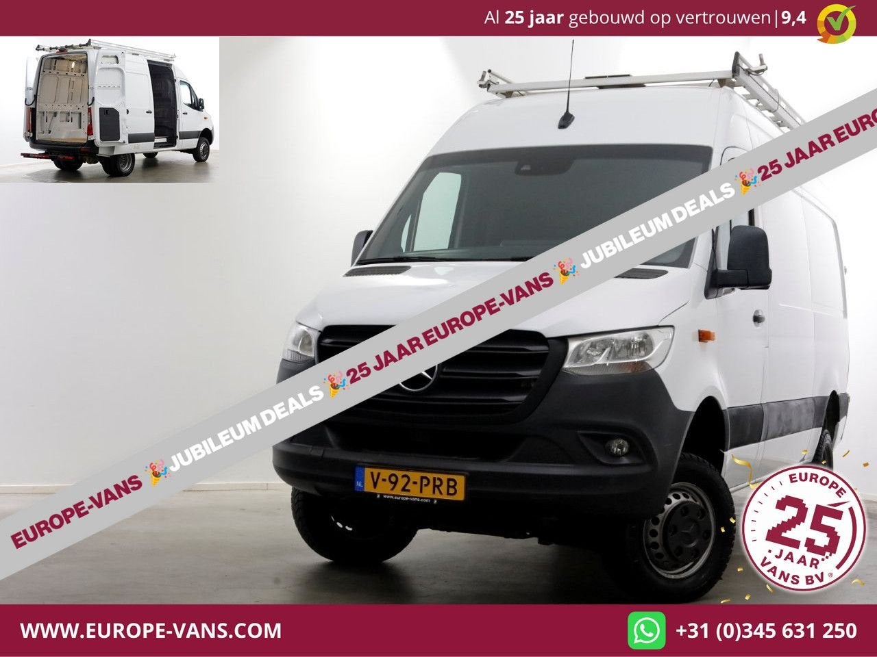 Mercedes-Benz Sprinter 516 CDI 163pk E6 L2H2 ZG3 4x4 Airco/N, Auto's, Bestelwagens en Lichte vracht, Wit, Mercedes-Benz, Bedrijf