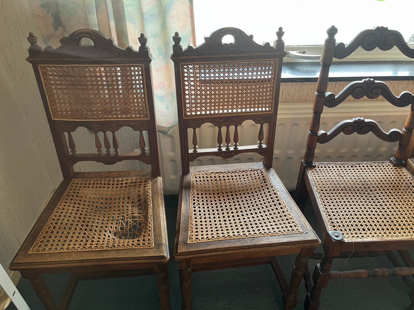 Antieke stoelen gevlochten, Antiek en Kunst, Ophalen