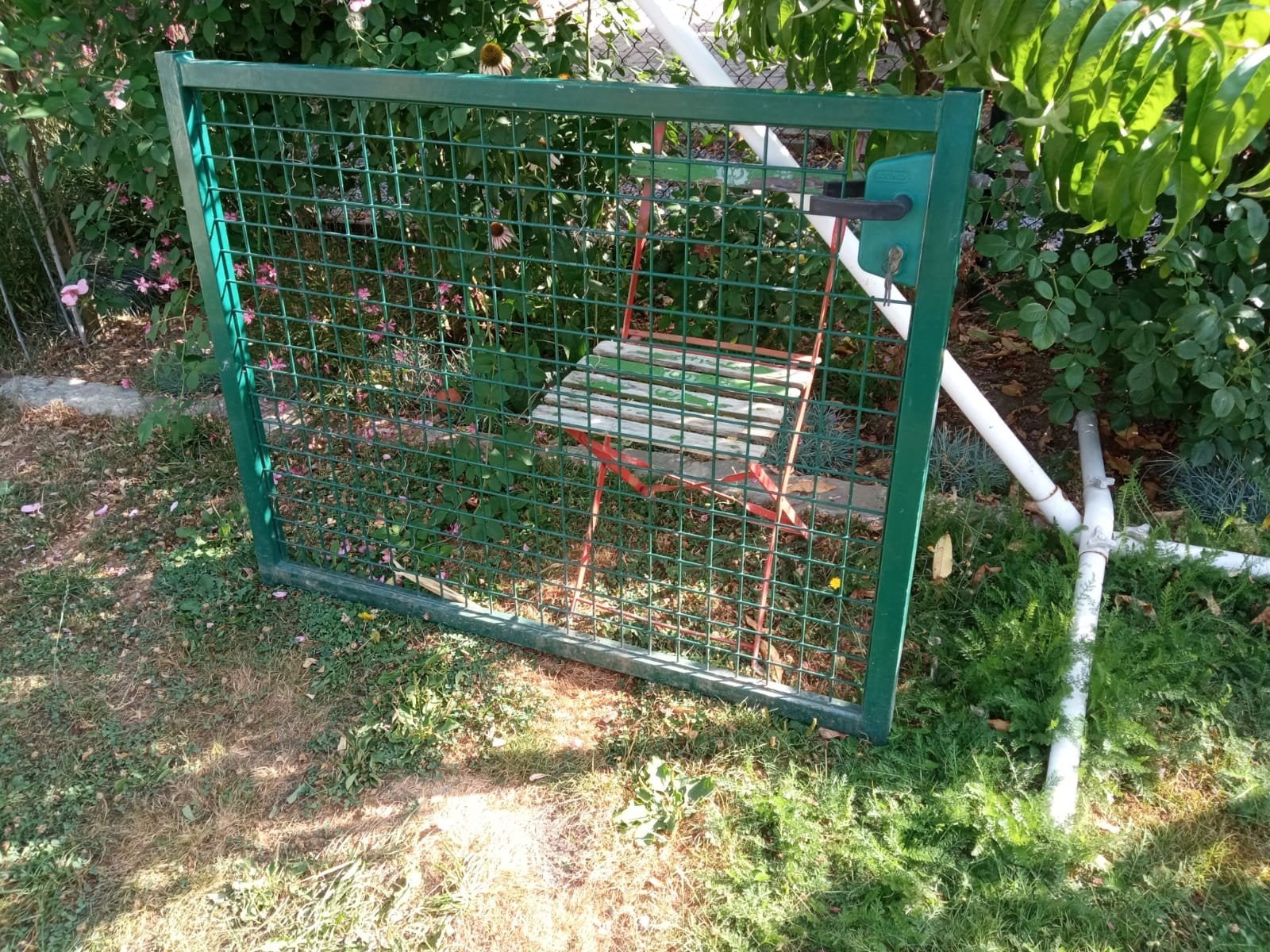 Metalen tuinpoort – 120 x 95 cm – uitstekende staat, Tuin en Terras, Tuinpoorten, Ophalen, 100 tot 150 cm, Aluminium, Zo goed als nieuw