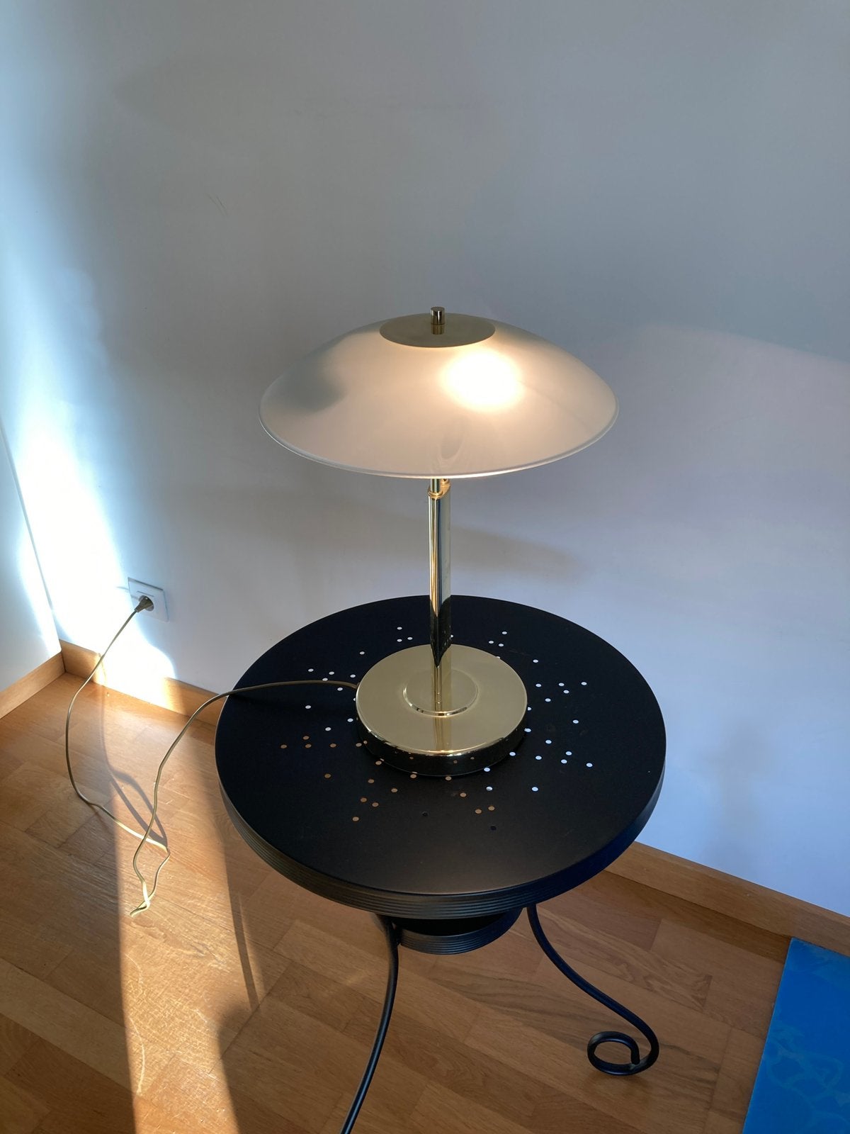 Lampe de table en laiton / Tischlampe aus Messing, Ophalen, Gebruikt