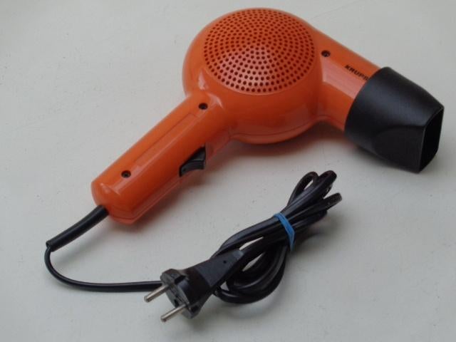 Oranje Retro Haardroger KRUPS, Ophalen of Verzenden, Zo goed als nieuw, Haardroger