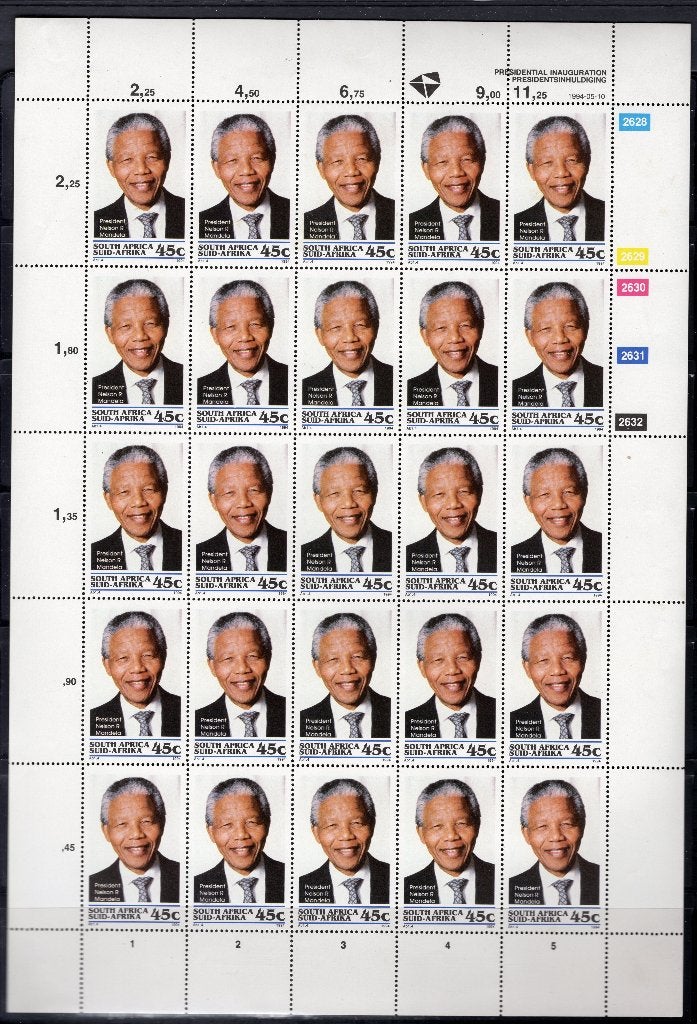 AFRIQUE DU SUD Yt. 848/851 MNH 25 pièces 1994, Envoi, Afrique du Sud, Non oblitéré