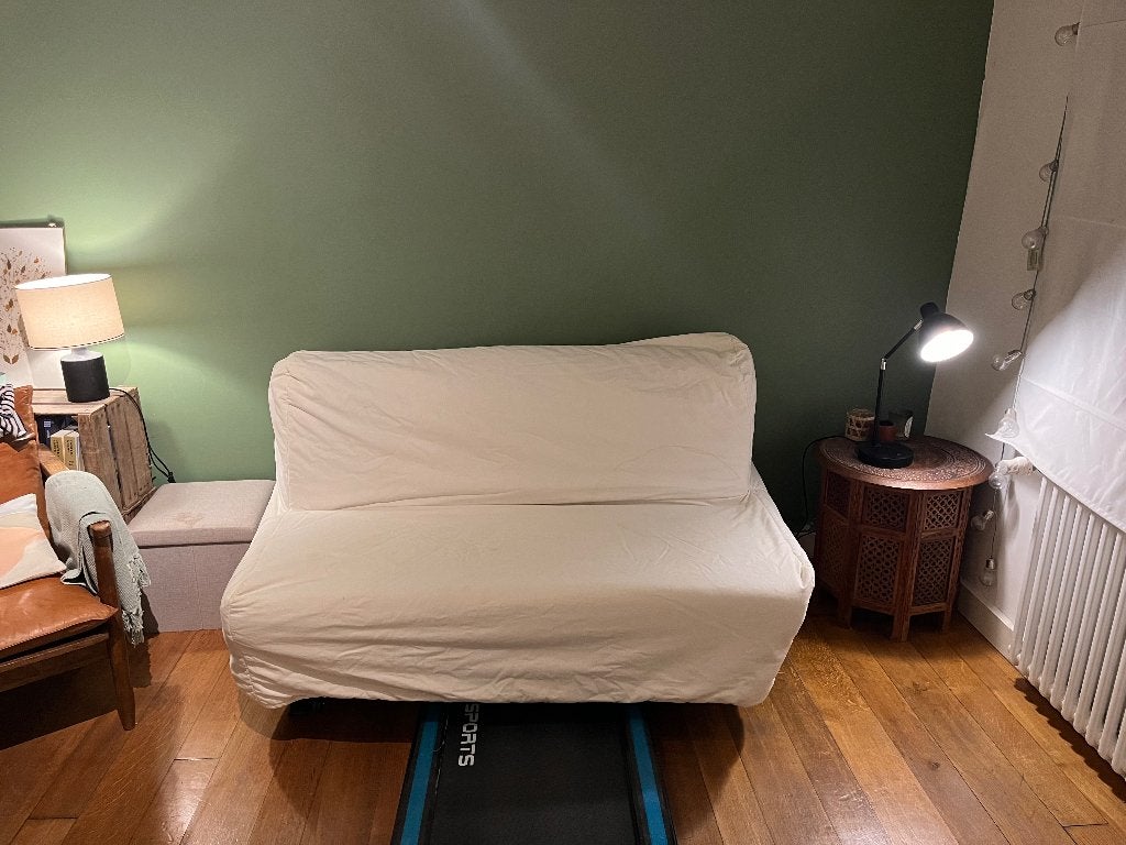 Canapé BZ, 140 cm, Enlèvement, Utilisé, Blanc