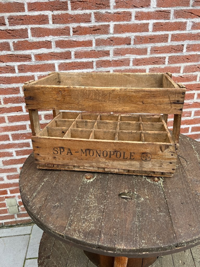 Ancien bac / caisse en bois de marque Spa Monopole, Collections, Enlèvement, Utilisé, Autres types