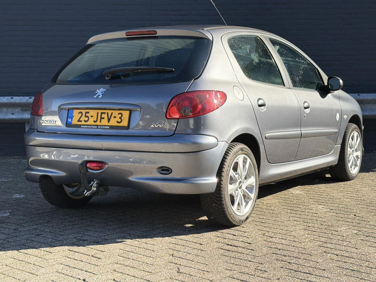 Peugeot 206 1.4 Génération | Cruise | Airco | Trekhaak |, Auto's, Elektrische ramen, Handgeschakeld, Zilver of Grijs, Stadsauto