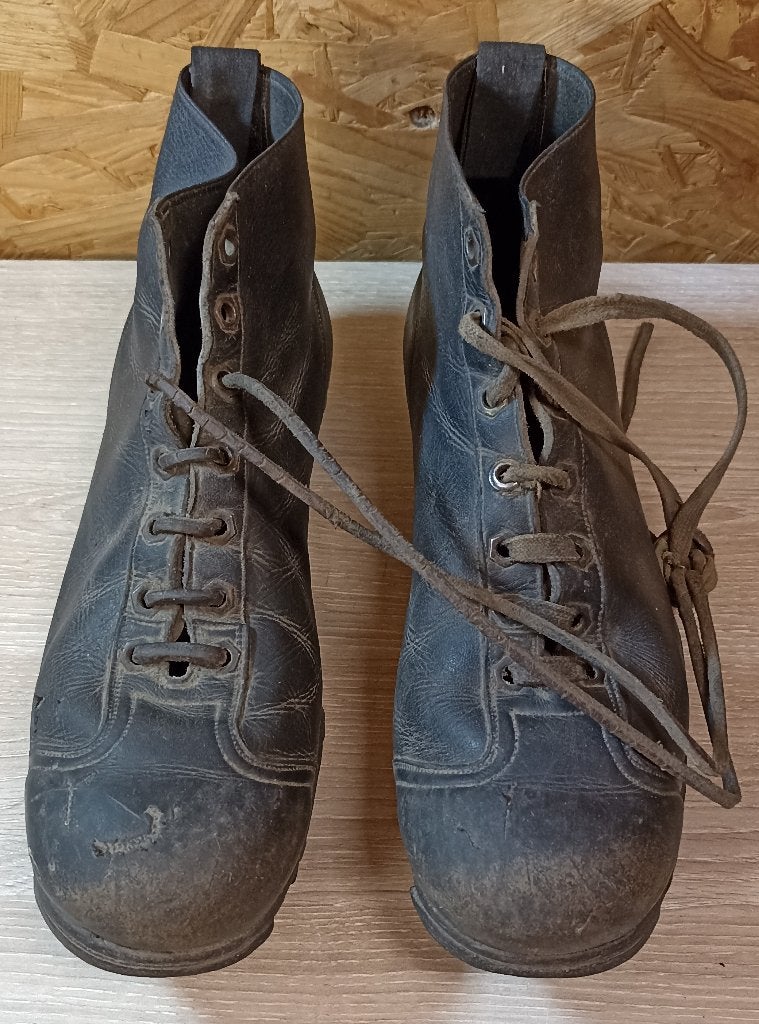 Chaussures de football montantes anciennes de 1930, Envoi, Utilisé, Autres types