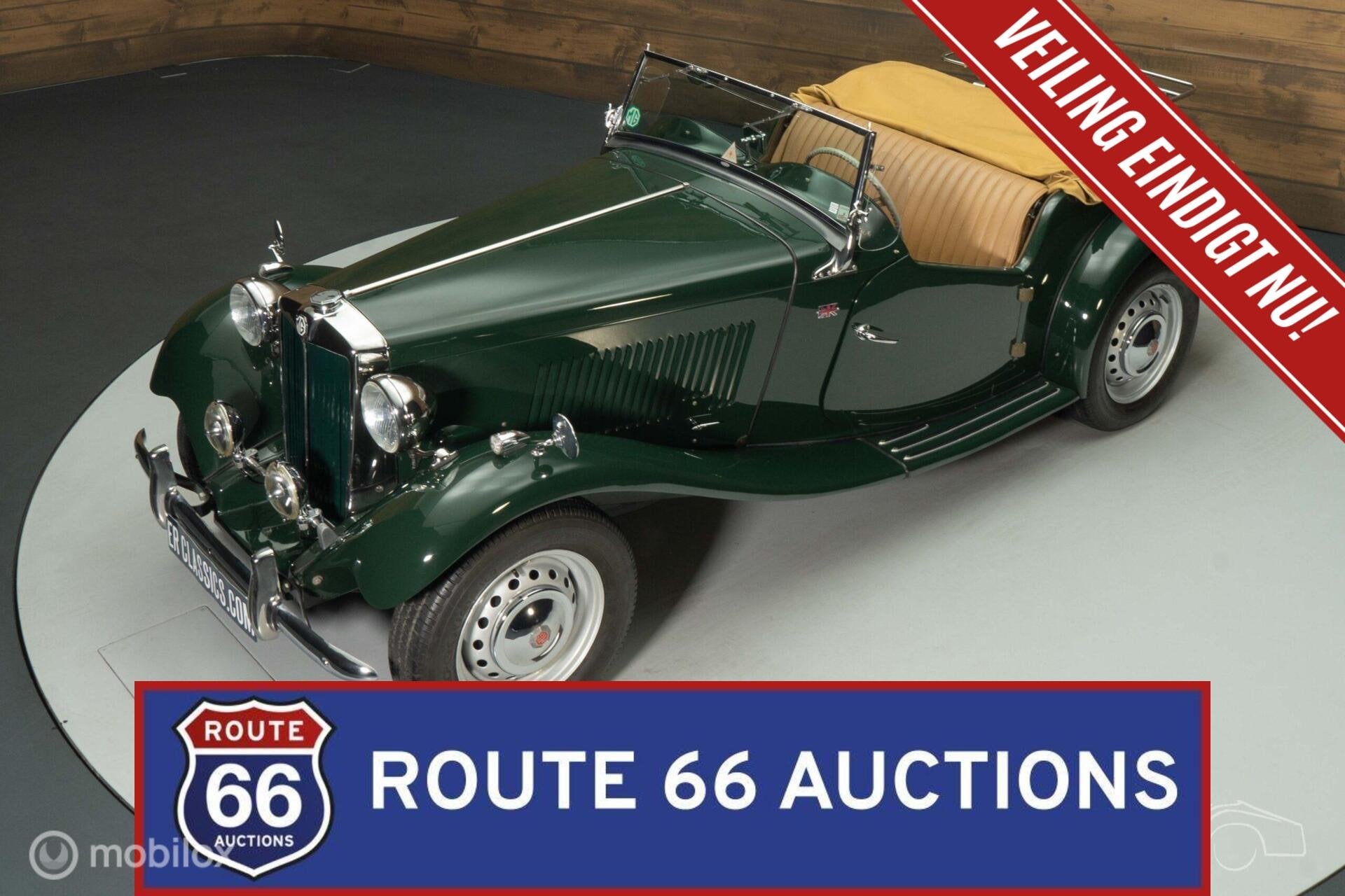 MG TD | 1953 | Route 66 Auctions, Zwart, Bedrijf, Handgeschakeld, Overige carrosserie