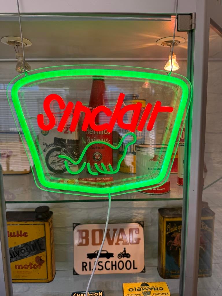 Sinclair reclame verlichting neon, Ophalen of Verzenden, Zo goed als nieuw, Lichtbak of (neon) lamp