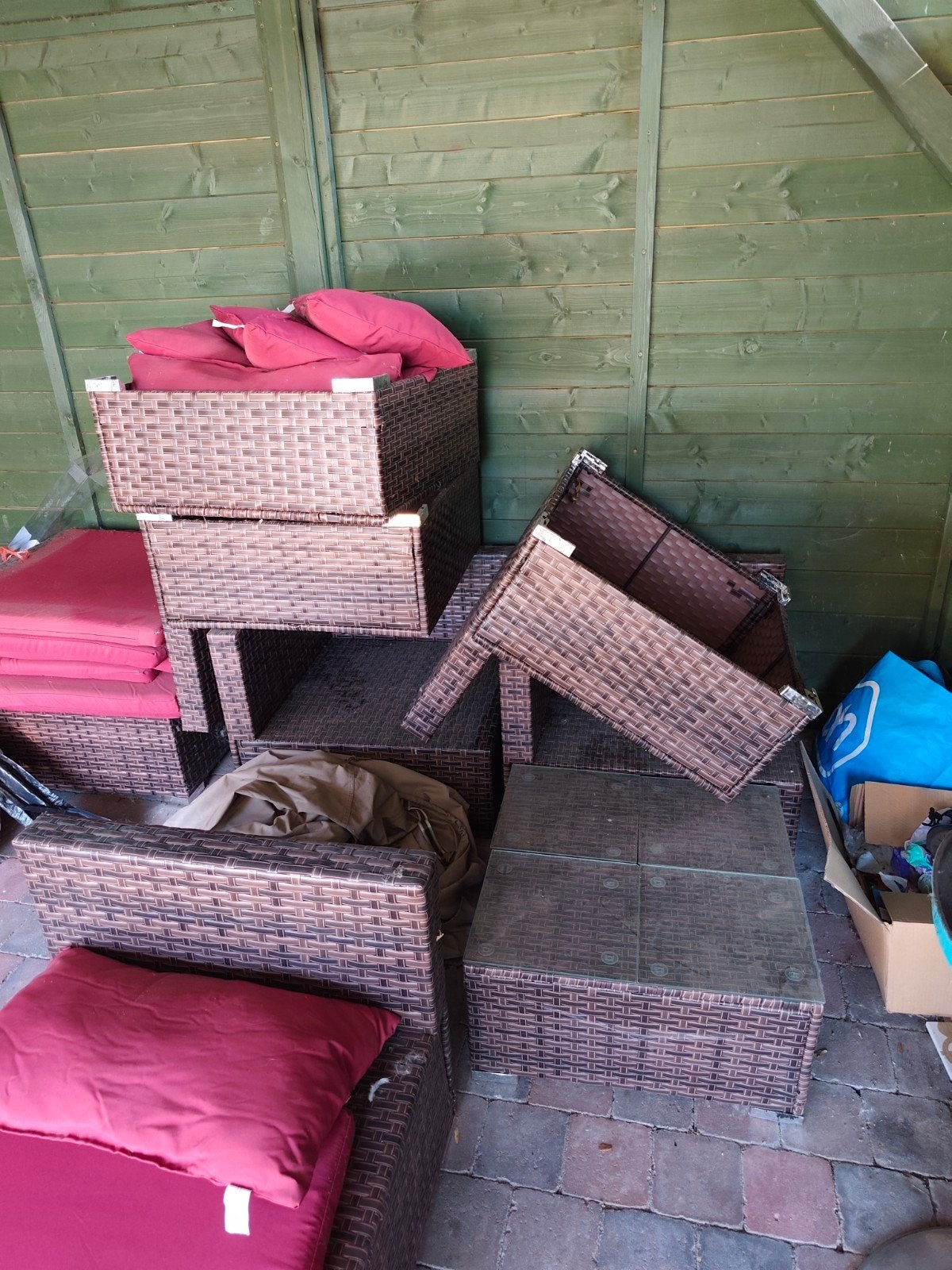 Lounge set, Tuin en Terras, Tuinsets en Loungesets, Ophalen, Gebruikt, 7 zitplaatsen, Loungeset