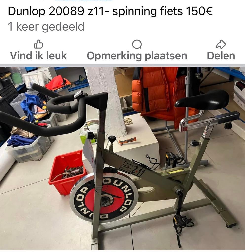Dunlop 20089 Z11 spinning fiets, Sport en Fitness, Ophalen, Zo goed als nieuw