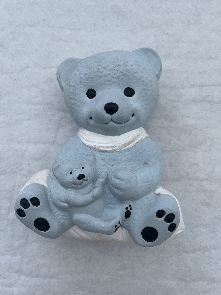Nounours en plâtre, Bleu, Fait main, Enlèvement ou Envoi, Comme neuf