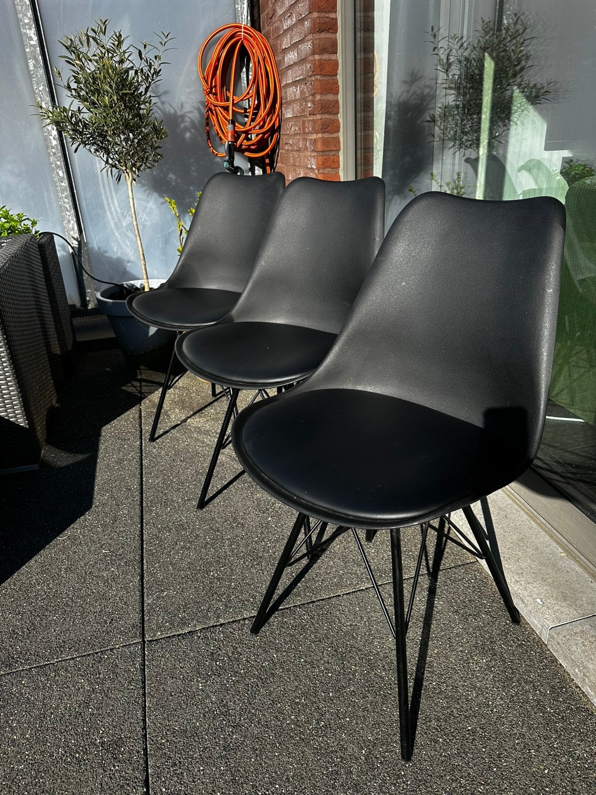 3 eetkamer stoelen, Tuin en Terras, Tuinsets en Loungesets, Ophalen, Zo goed als nieuw