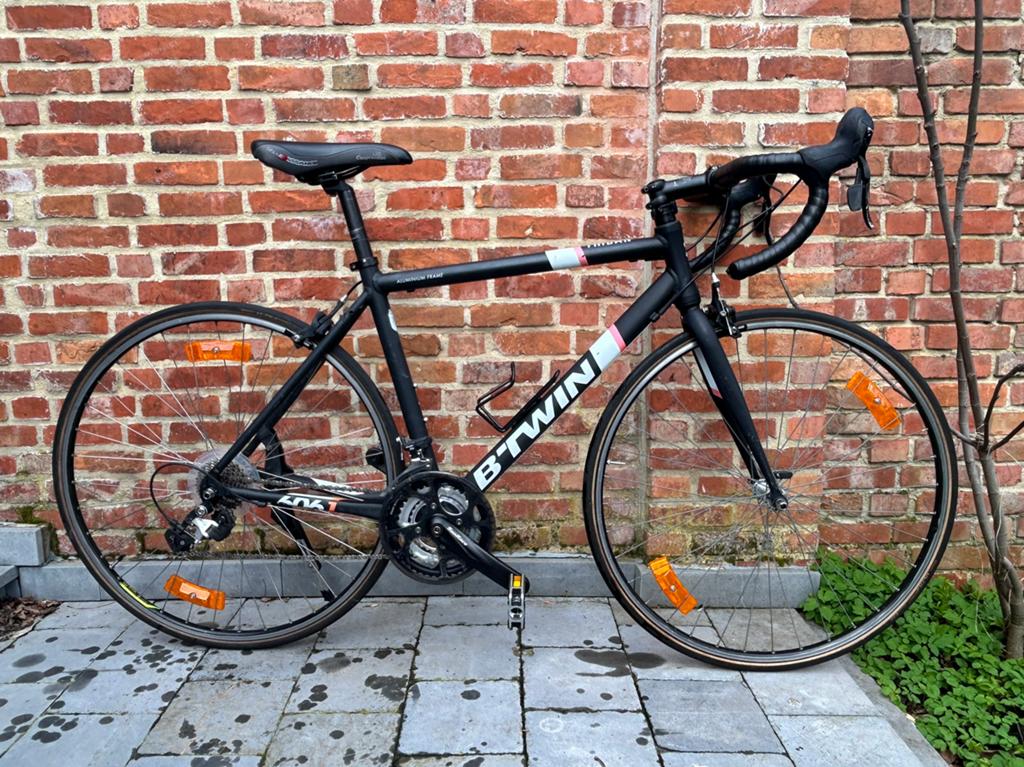B’twin koersfiets te koop, Fietsen en Brommers, Fietsen | Racefietsen, Ophalen, Gebruikt, Heren, Overige merken
