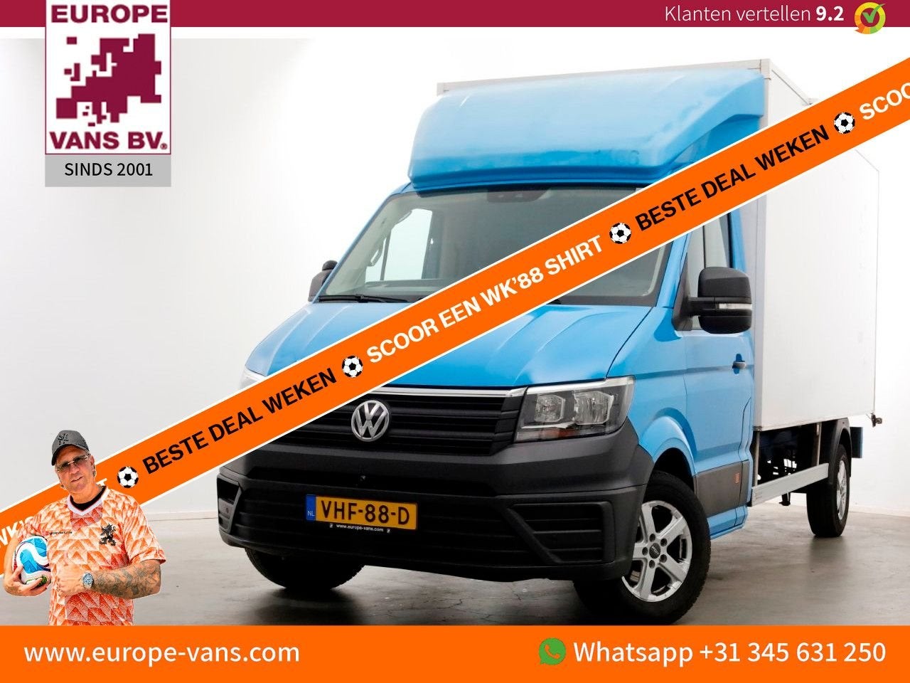 Volkswagen Crafter 35 2.0 TDI E6 Bakwagen met achterdeuren 2, Auto's, Bedrijf, Onderhoudsboekje, Te koop, Parkeersensor